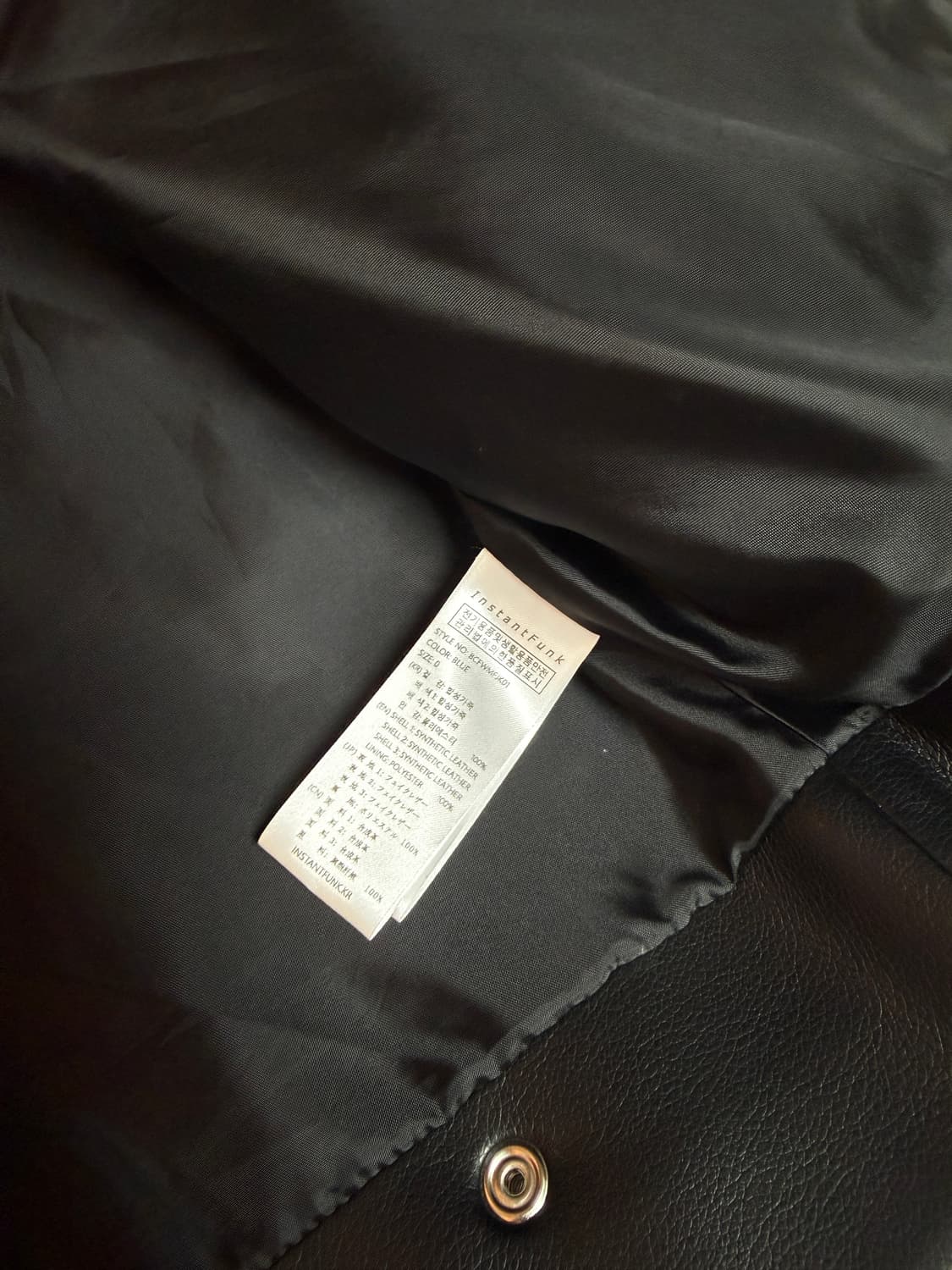 인스턴트펑크 에코 레더 바이커 자켓 상품이미지7