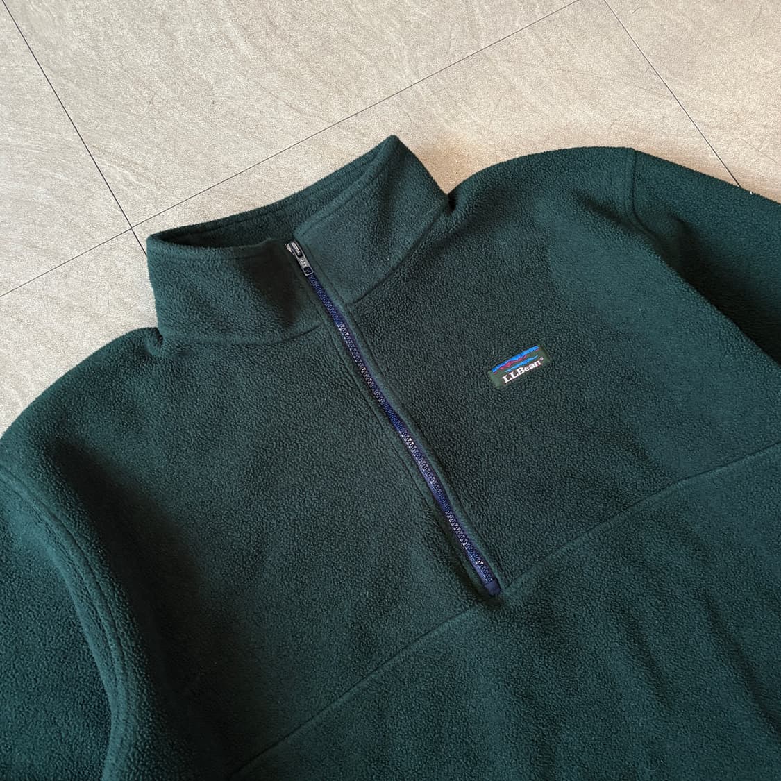 90s L.L.bean 90년대 미국 생산 엘엘빈 그린 신칠라 플리스 상품이미지2