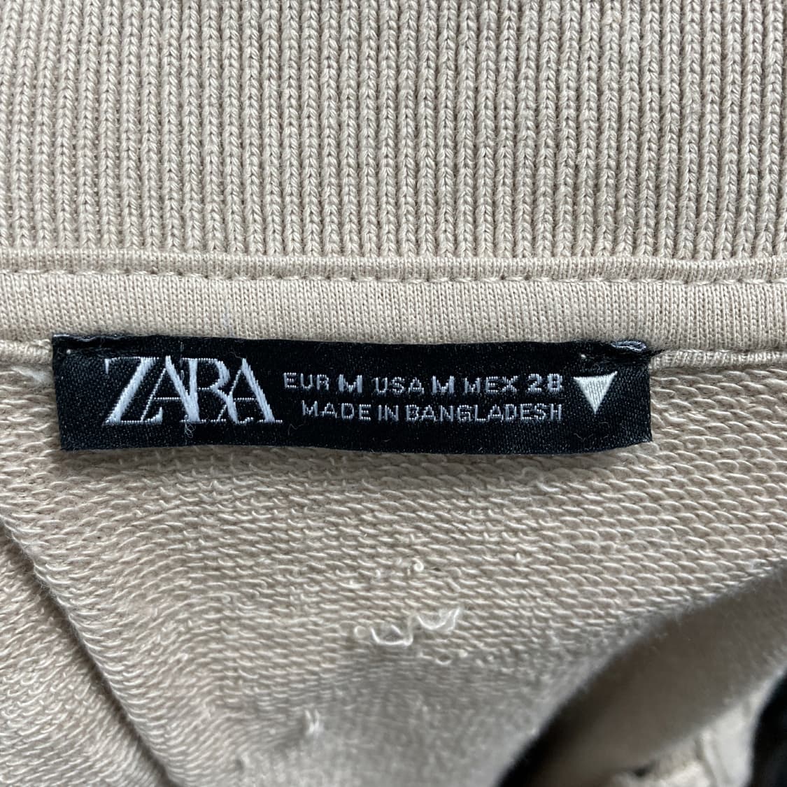 자라 카라 반팔 롱원피스 베이지 M  상품이미지4