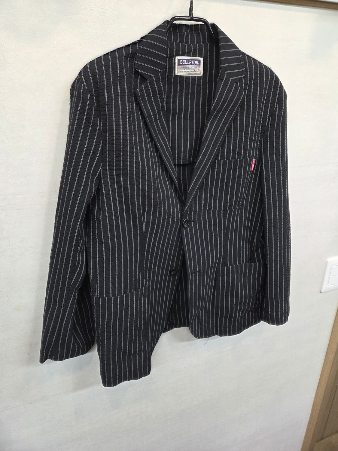 스컬프터 스트라이프 시어서커 투버튼 블레이져 자켓 프리  상품이미지7