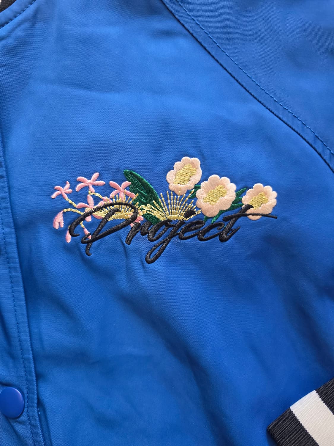 LAP 브랜드 블루 컬러 유니섹스 빈티지 스타디움 자켓- F 상품이미지3