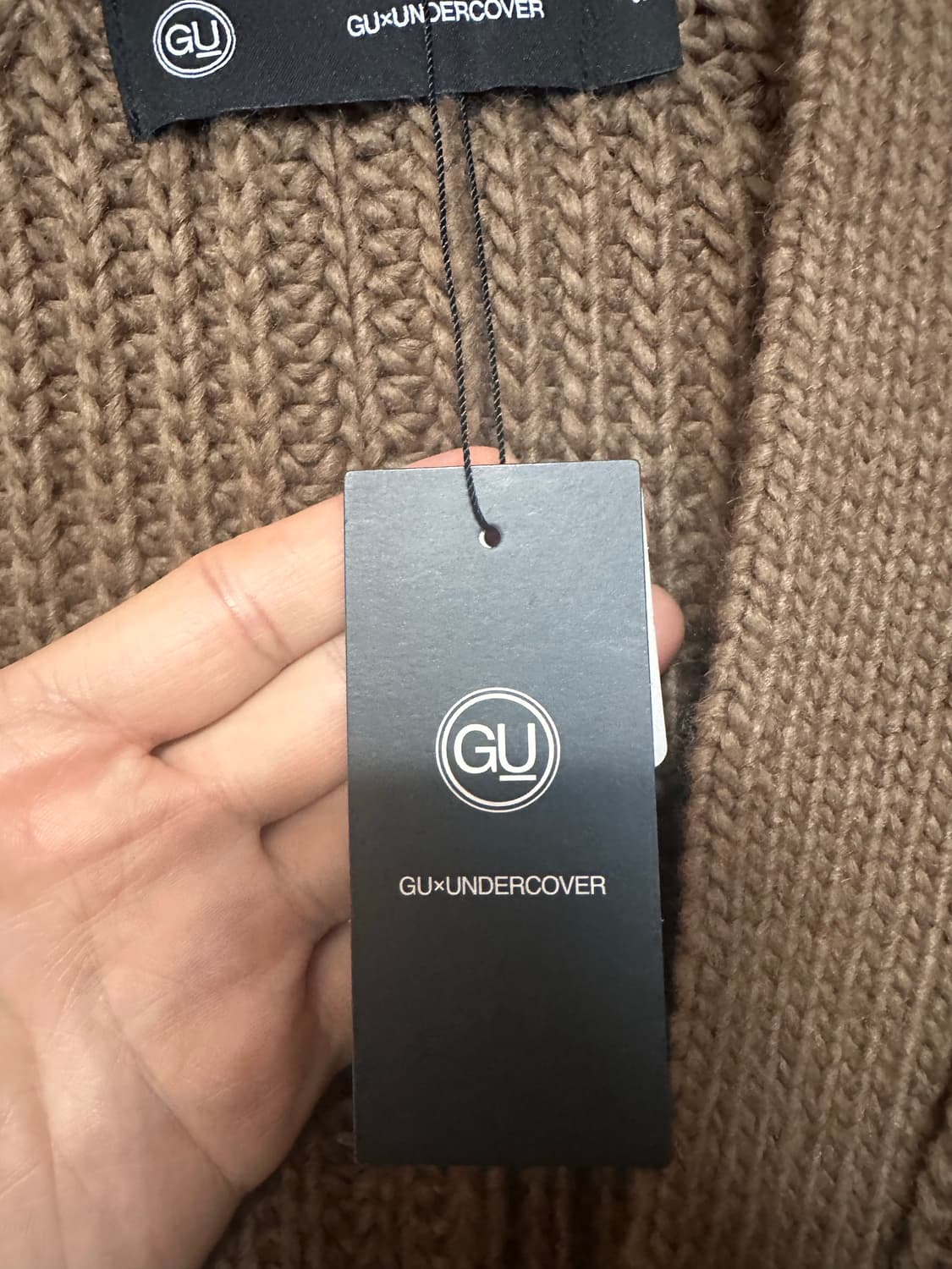 S) Gu x undercover 가디건 브라운 상품이미지5