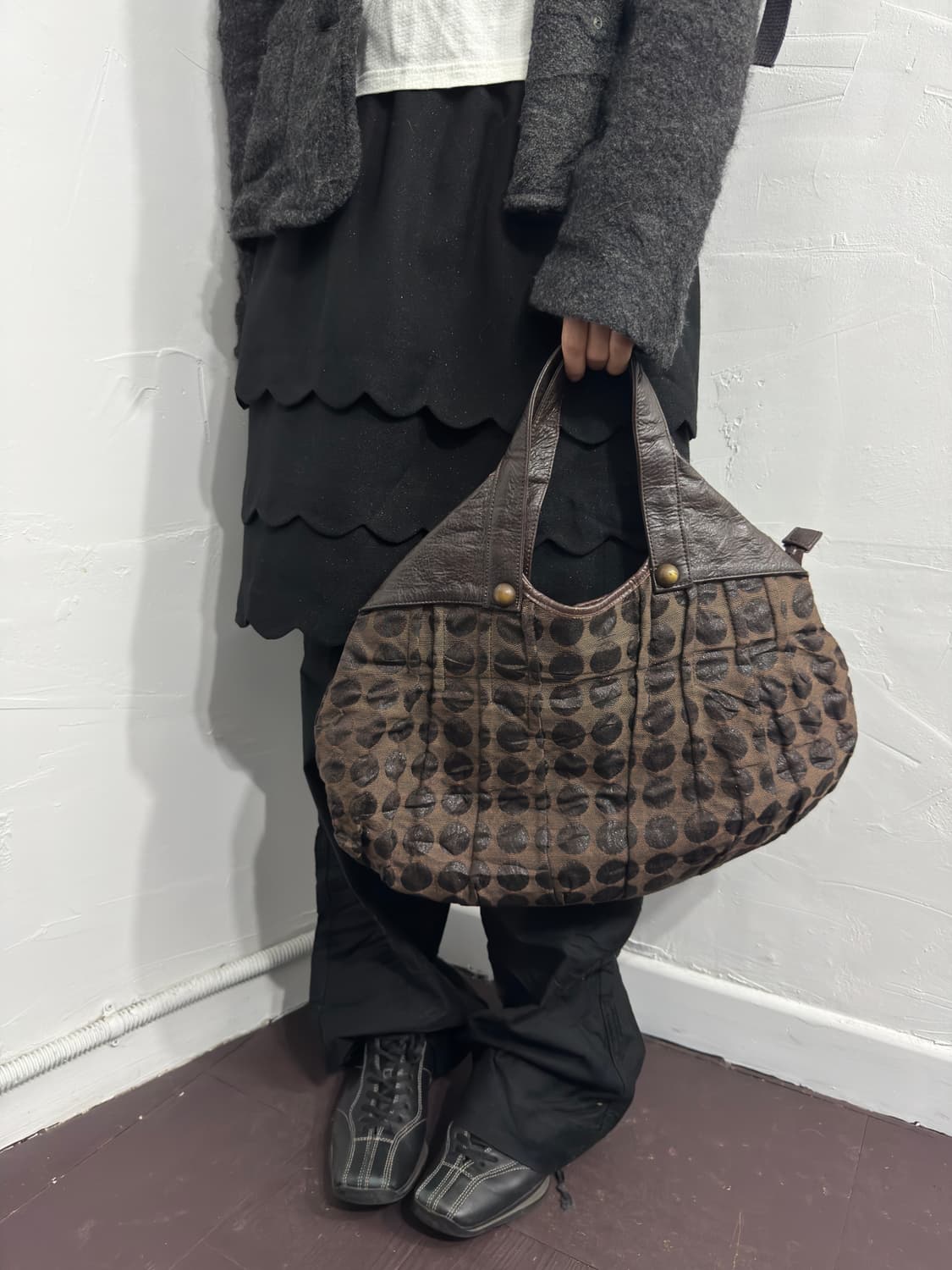 infuse brown dot shoulderbag 상품이미지3