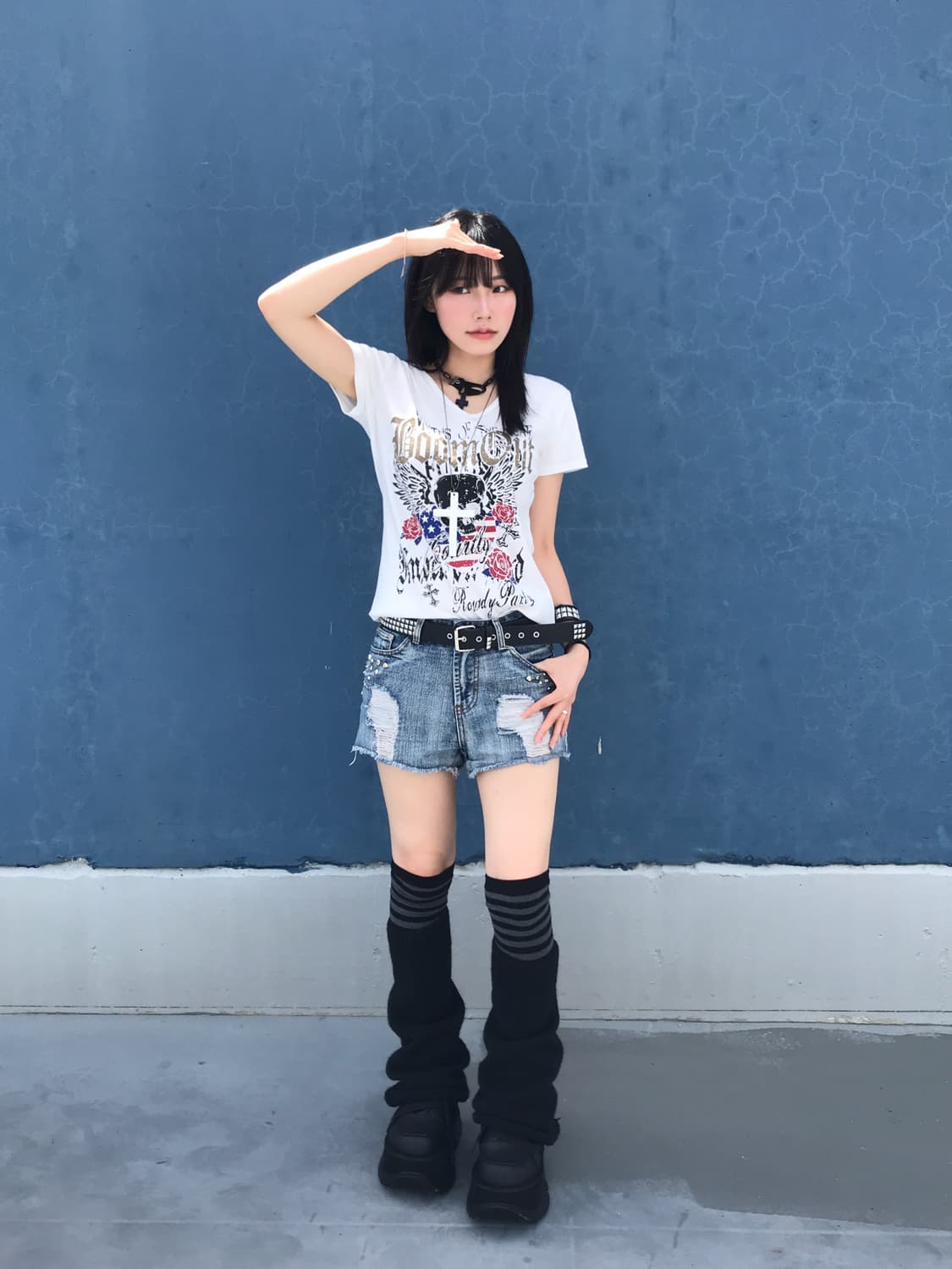 Jpn Skull Graphic Short Sleeve T-Shirts  상품이미지2