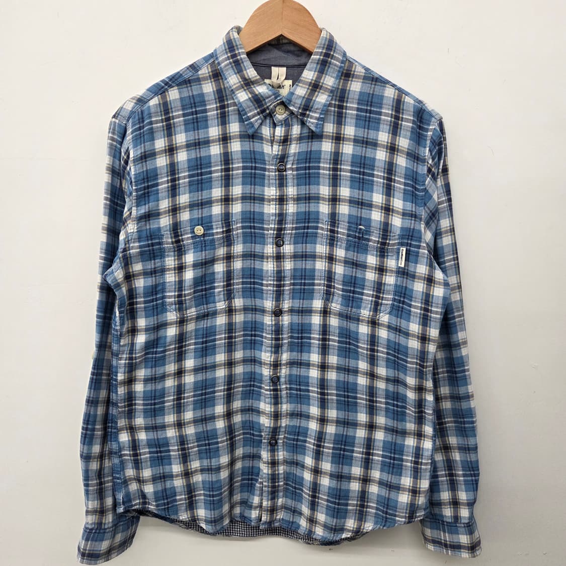 오시코시 블루 체크 남방 셔츠 남m 상품이미지5