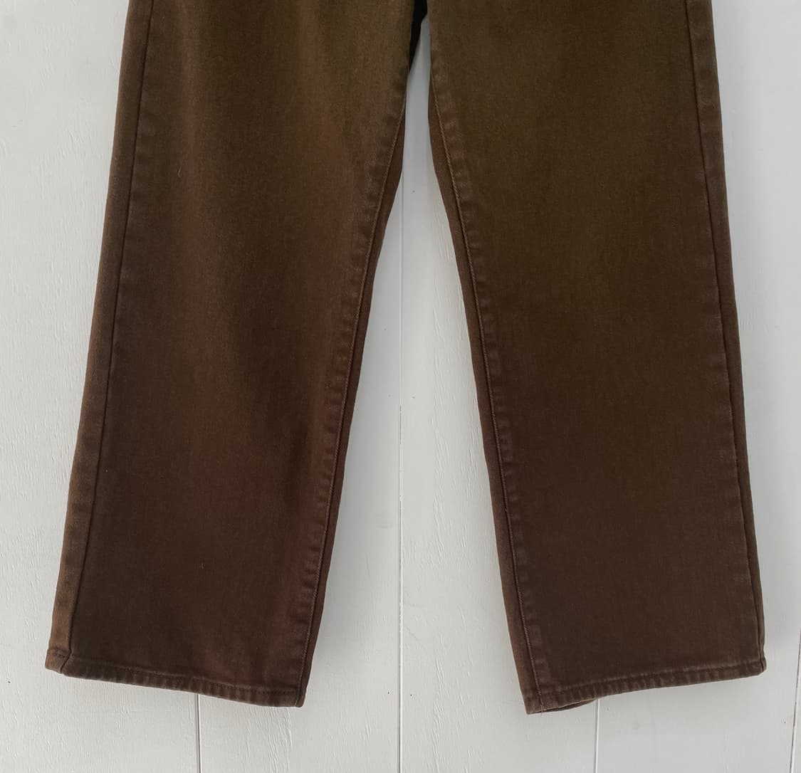 리얼코코 브라운 와이드 데님 팬츠 상품이미지5