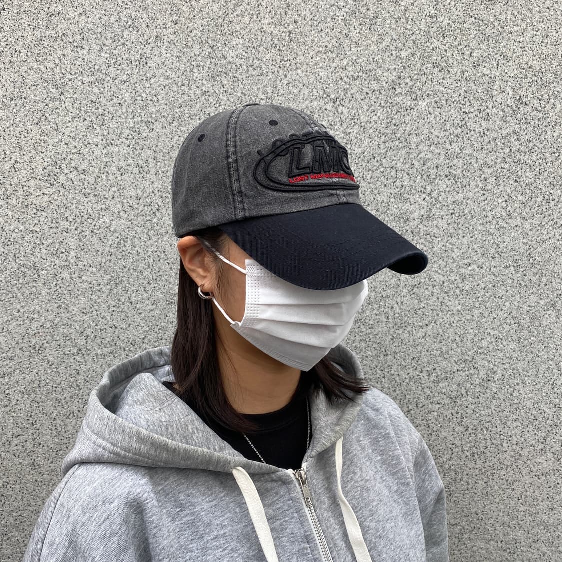 LMC 고스트 워싱 6패널 캡 - 블랙/차콜 상품이미지3