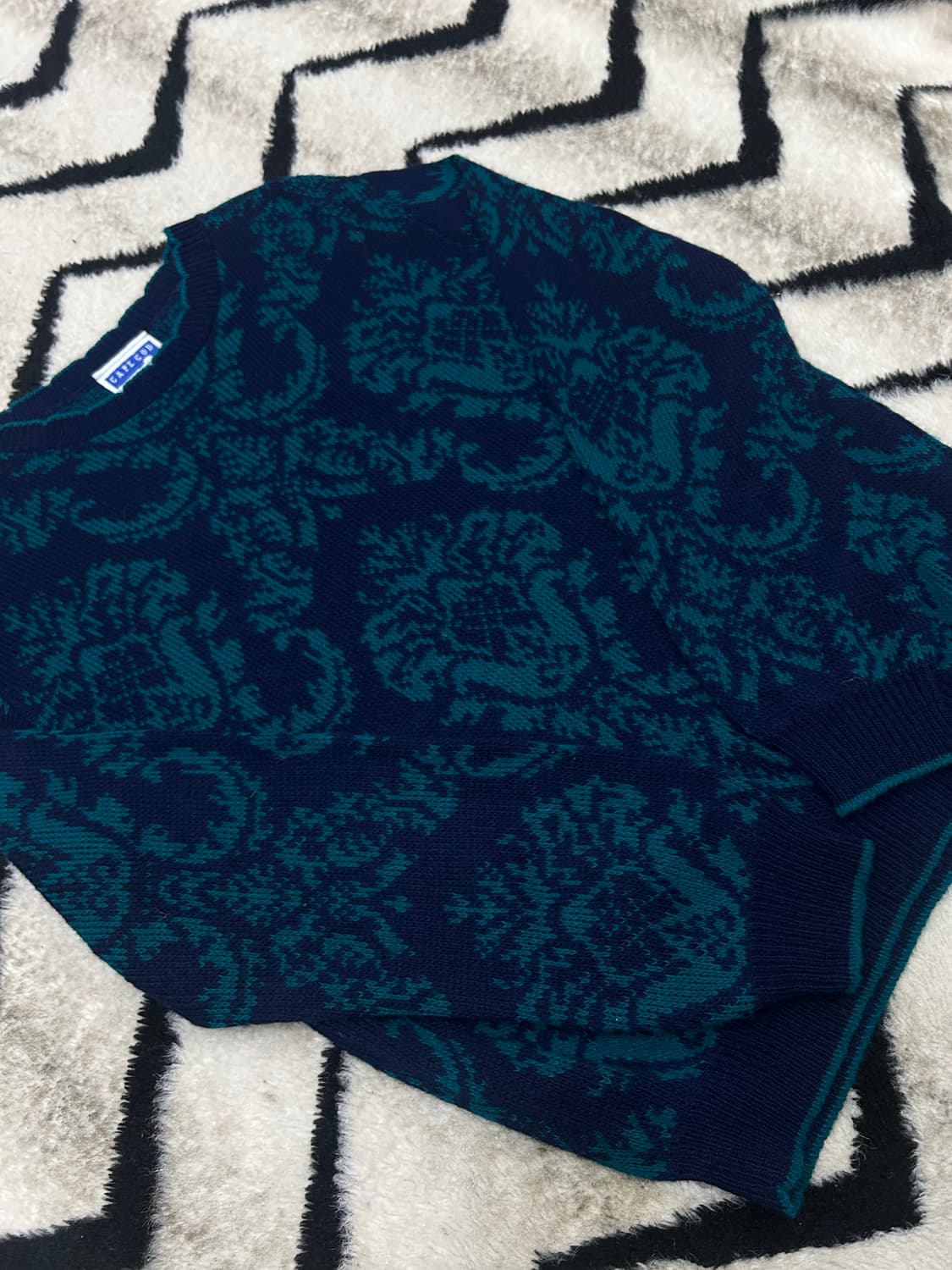 [M]케이프코드 USA 빈티지 피이즐리 자카드 니트 상품이미지2