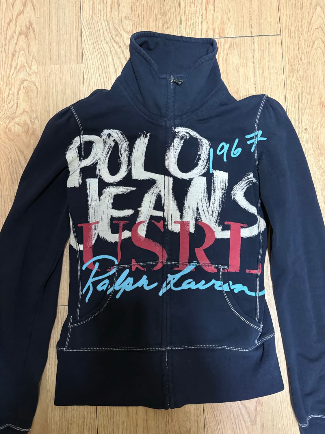 폴로 진스 프린팅 집업 네이비 상품이미지2