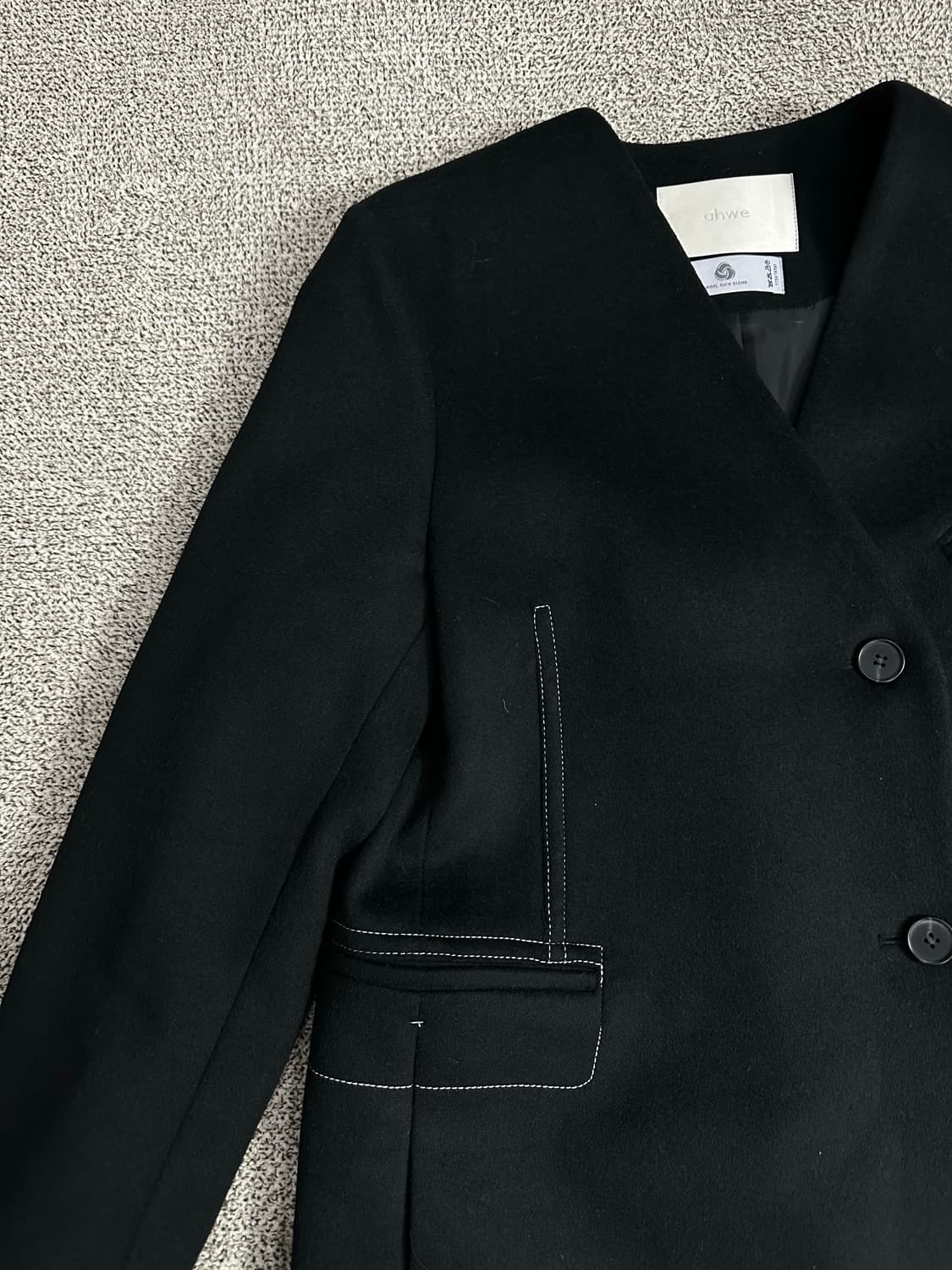 아위 캐시미어 롱코트 상품이미지3