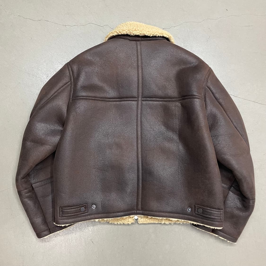 르마드 하이넥 무톤자켓 브라운 상품이미지3