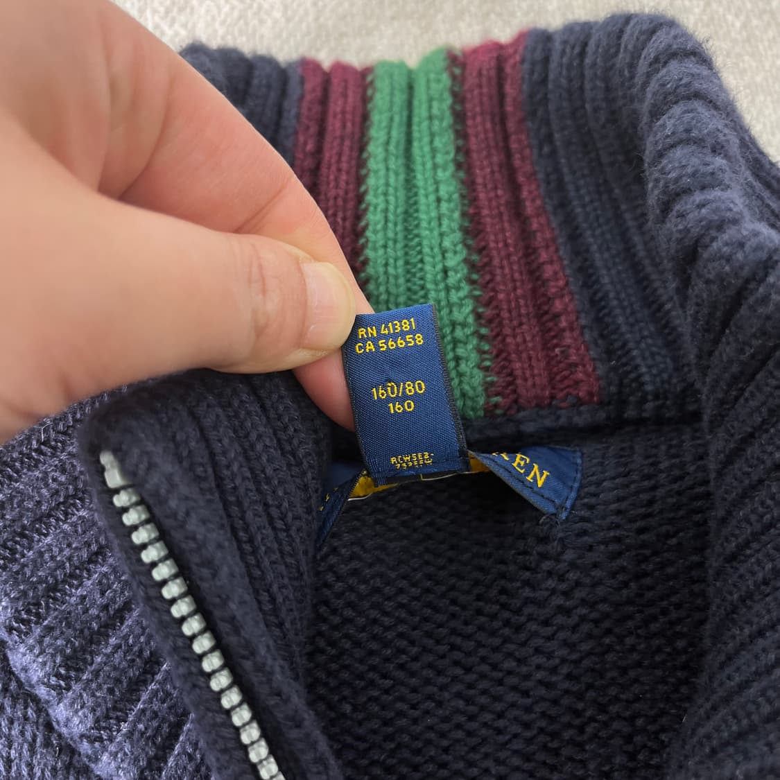 95 폴로 랄프로렌 스몰포니 니트 집업 상품이미지4