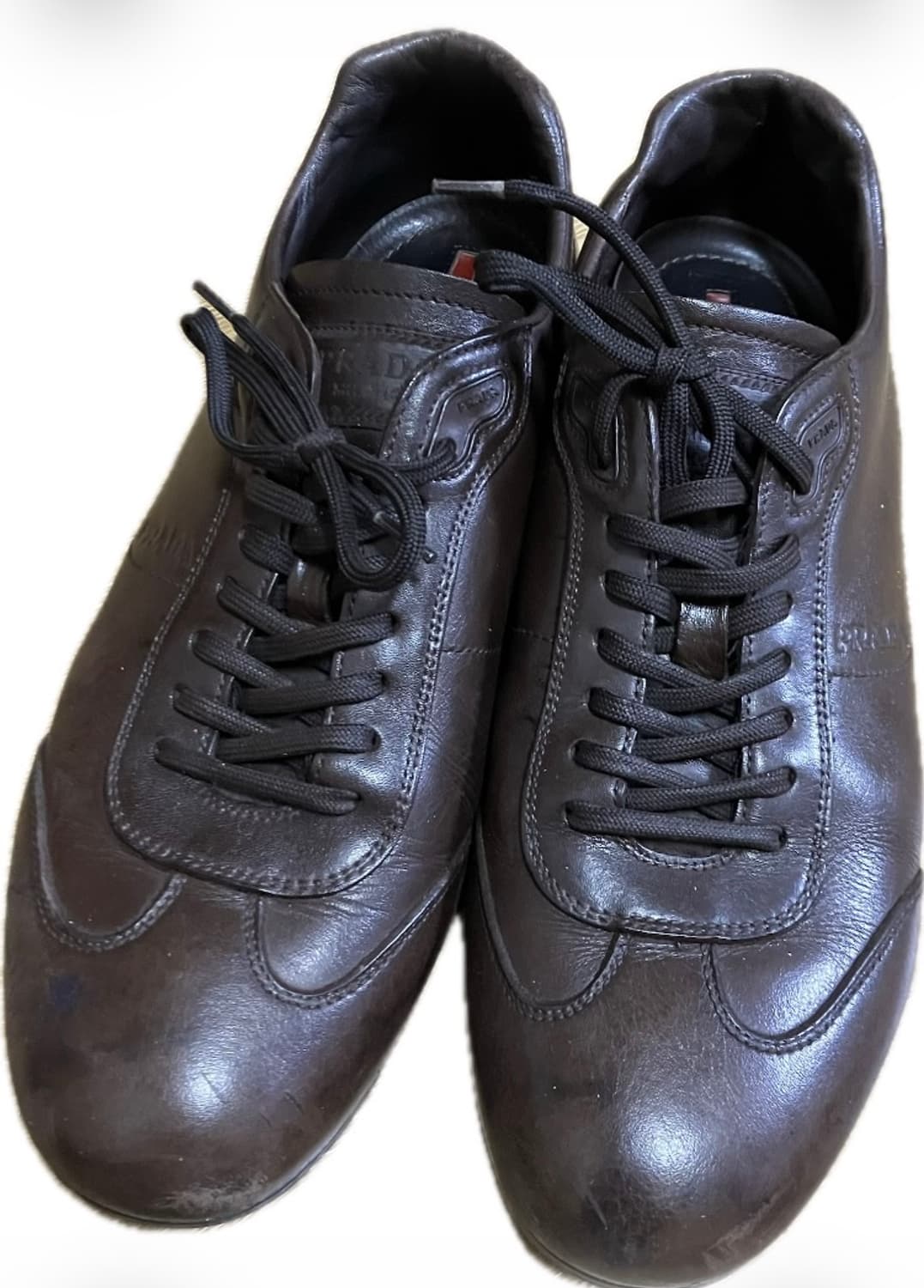 프라다 스포츠 레더 브라운 스니커즈 상품이미지1