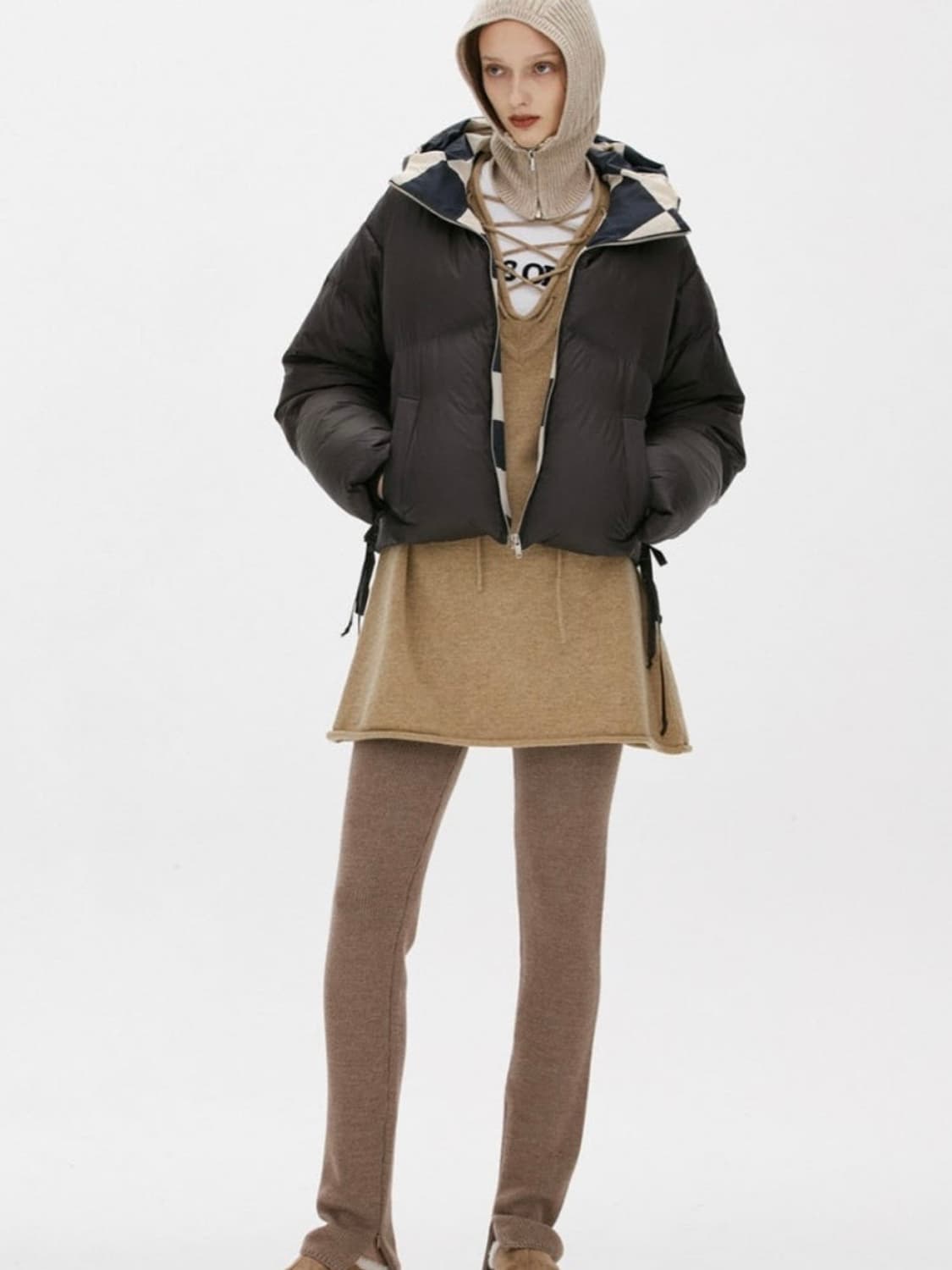 구 더오픈/오픈와이와이 Checker Board 패딩 상품이미지1