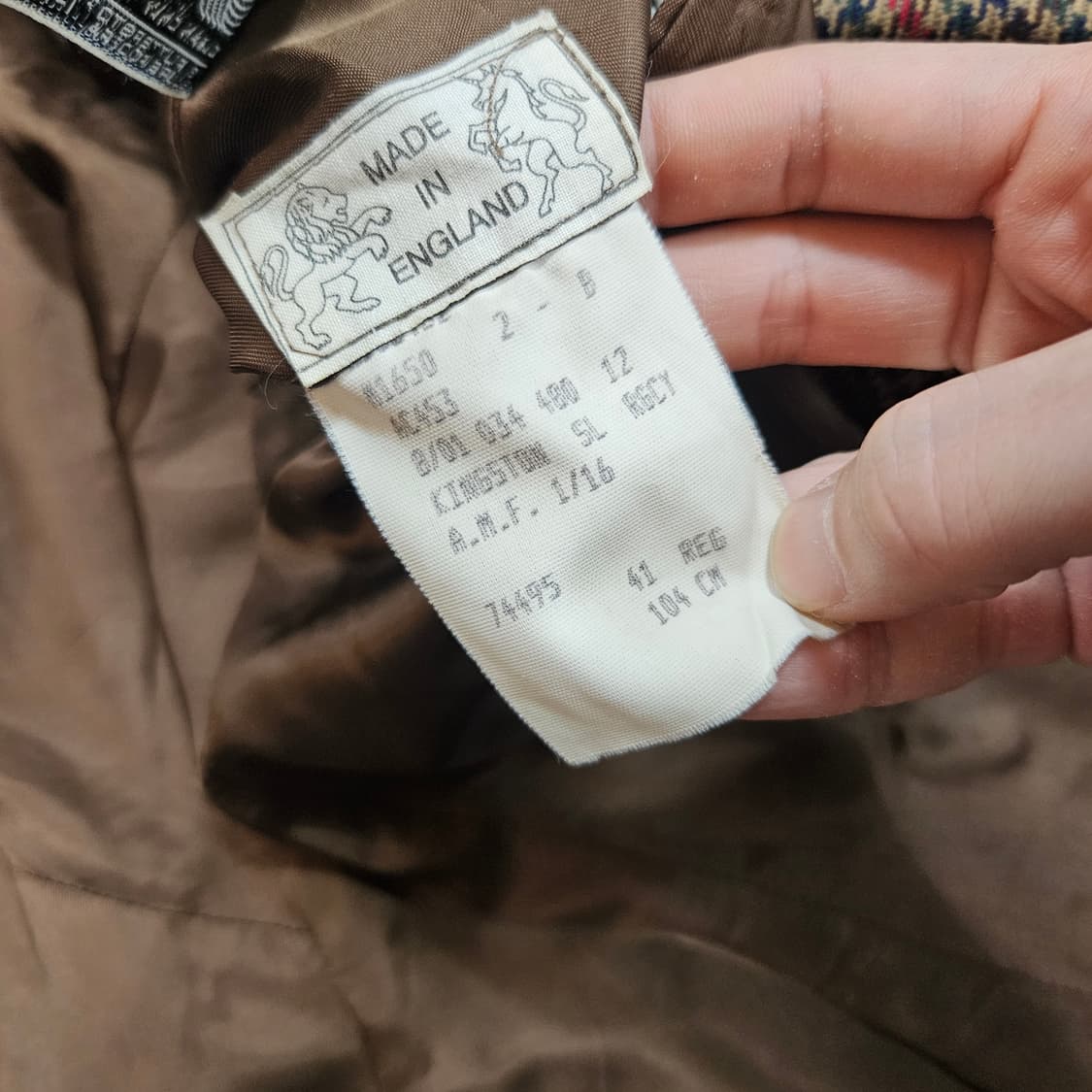 버버리스(Burberry's) 90's 울 100% 하운스투스 블레이져 상품이미지9