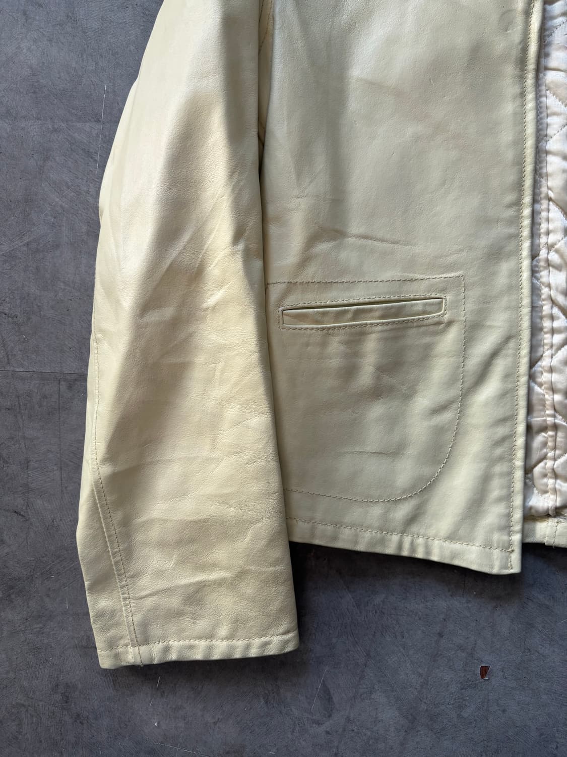 Armani Jeans 아르마니 진스 옐로우 가죽 자켓  상품이미지8