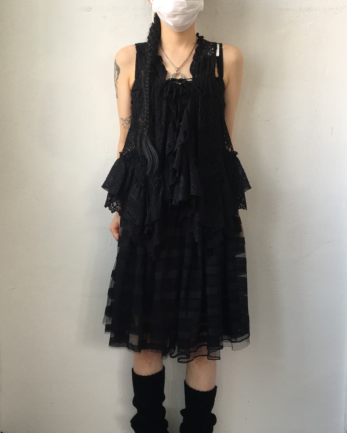 Drape point punching vest 상품이미지7