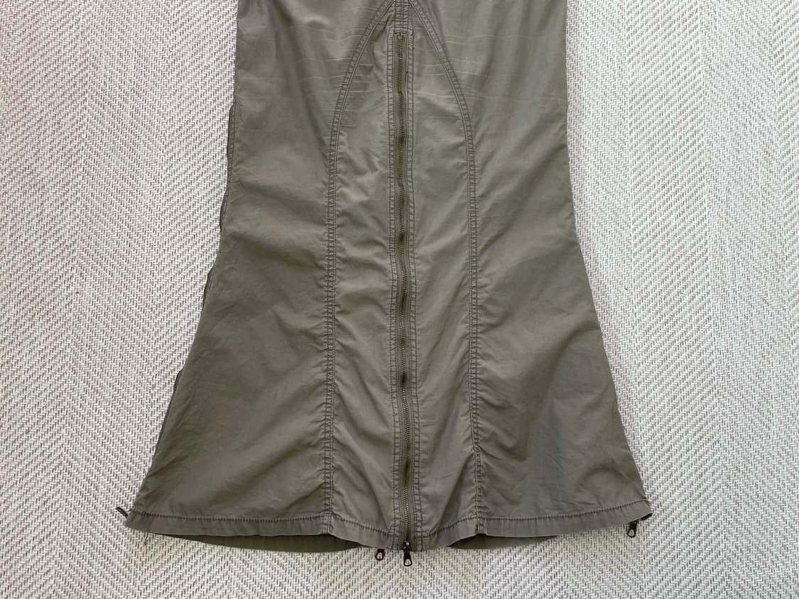 GOA 밀리터리 립웨이스트 지퍼 디테일 롱 스커트 상품이미지6