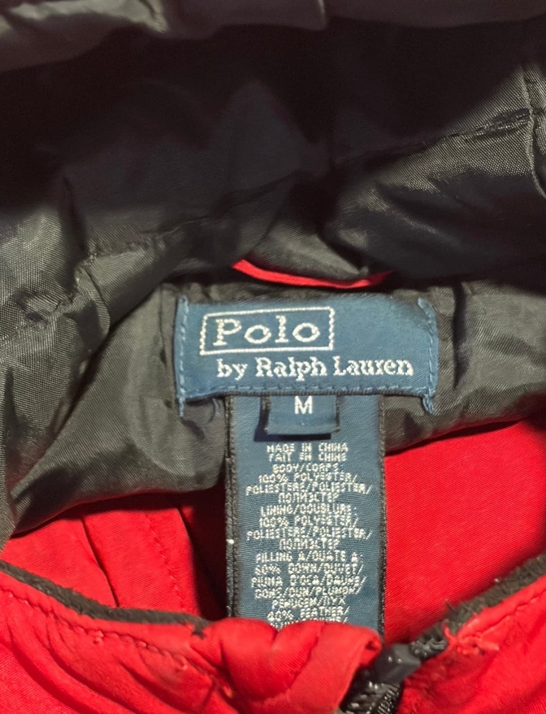 폴로 빅포니 레드 패딩조끼 상품이미지2