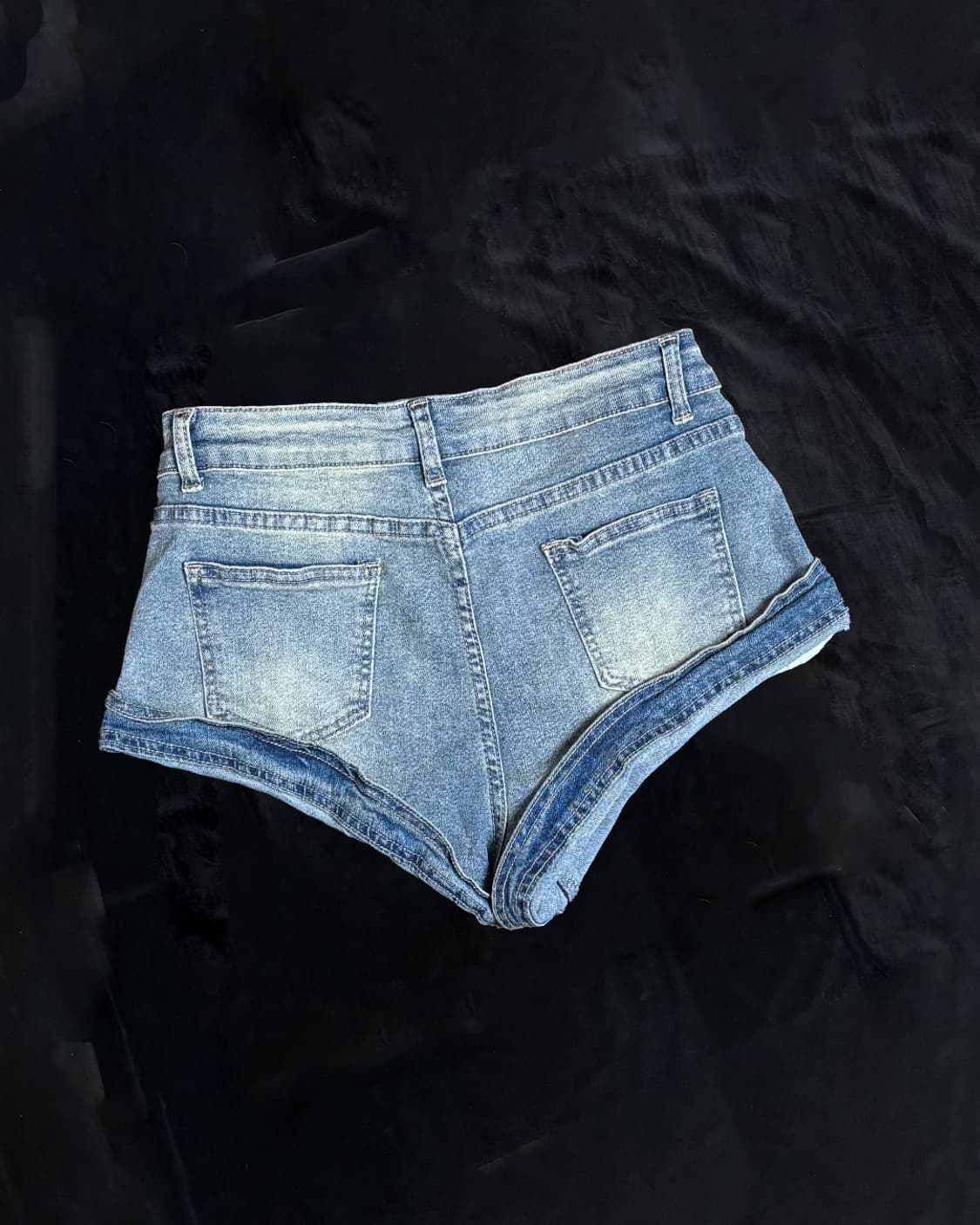 일본빈티지 V라인 데님쇼츠 상품이미지2