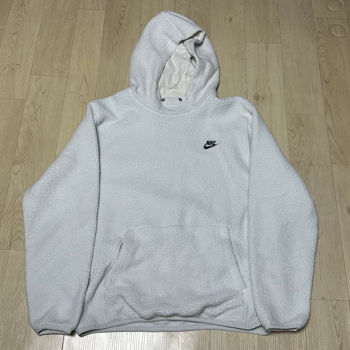 나이키 화이트 후리스 후드티 상품이미지2
