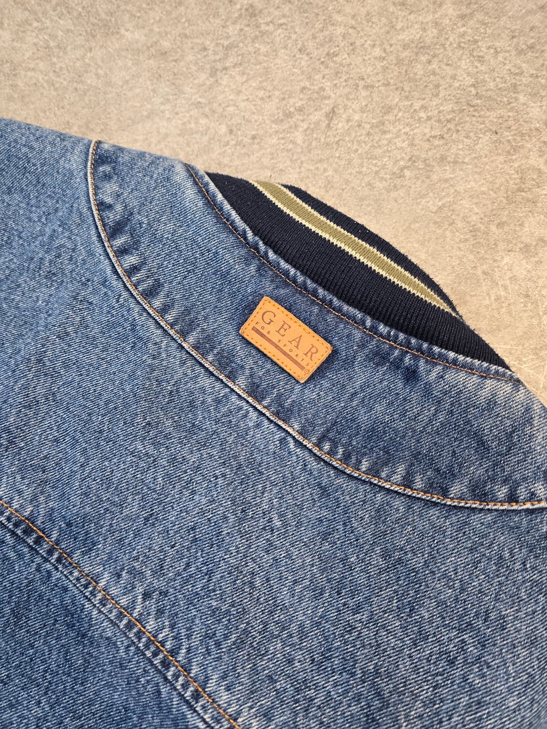 90's gear 데님 바시티 자켓 상품이미지6