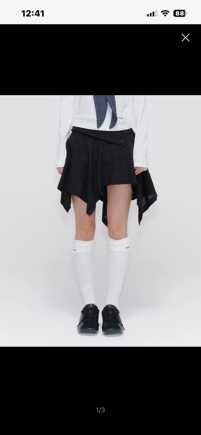 미세키서울 언발란스 미니스커트 상품이미지1