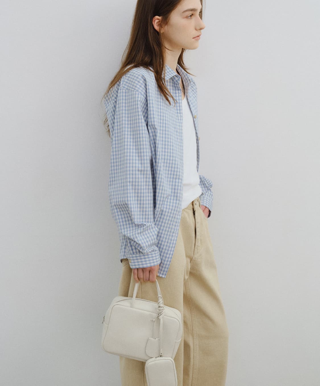 유라고 Square top handle bag 아이보리 상품이미지3