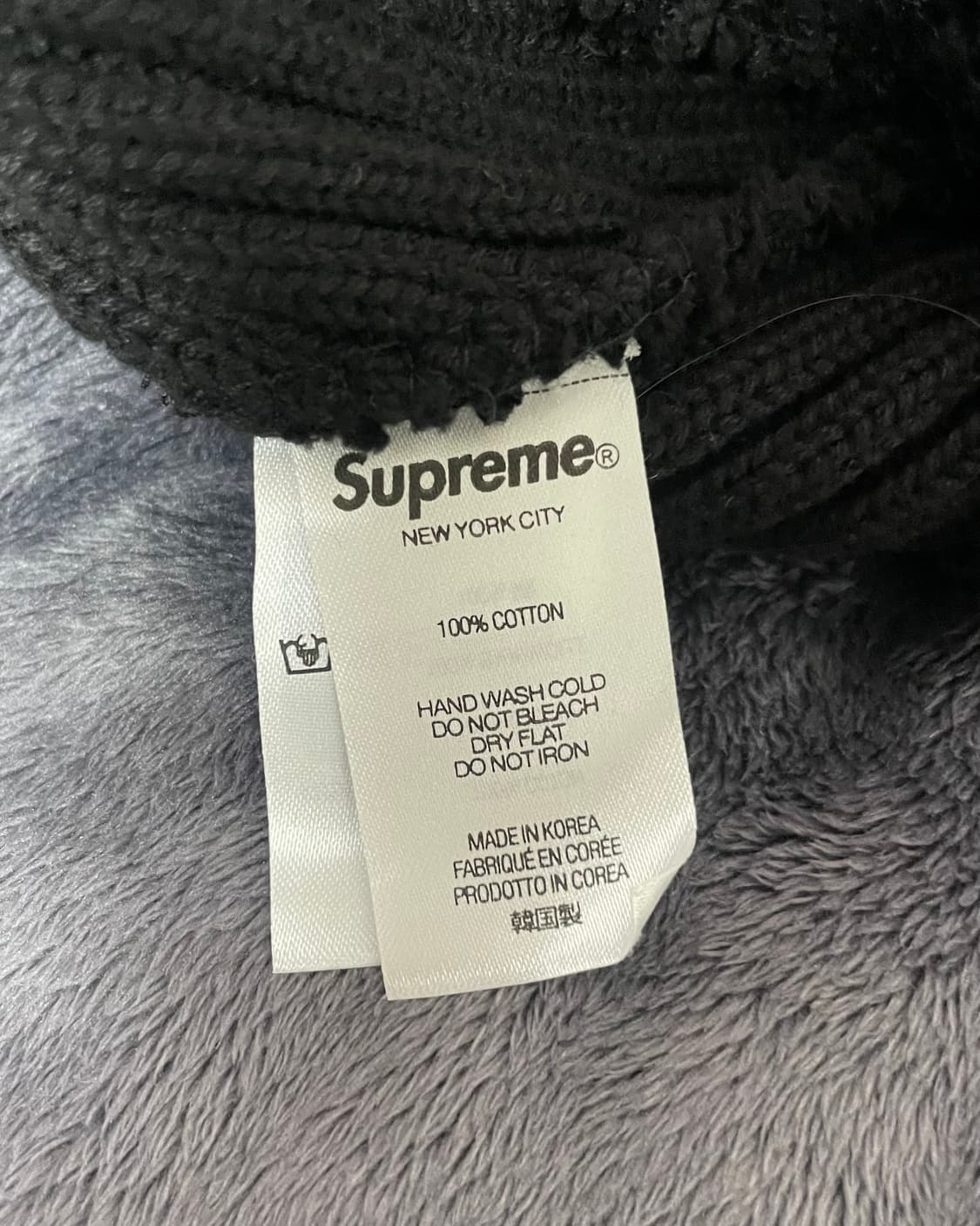 슈프림 오버다이드 비니 블랙 상품이미지2