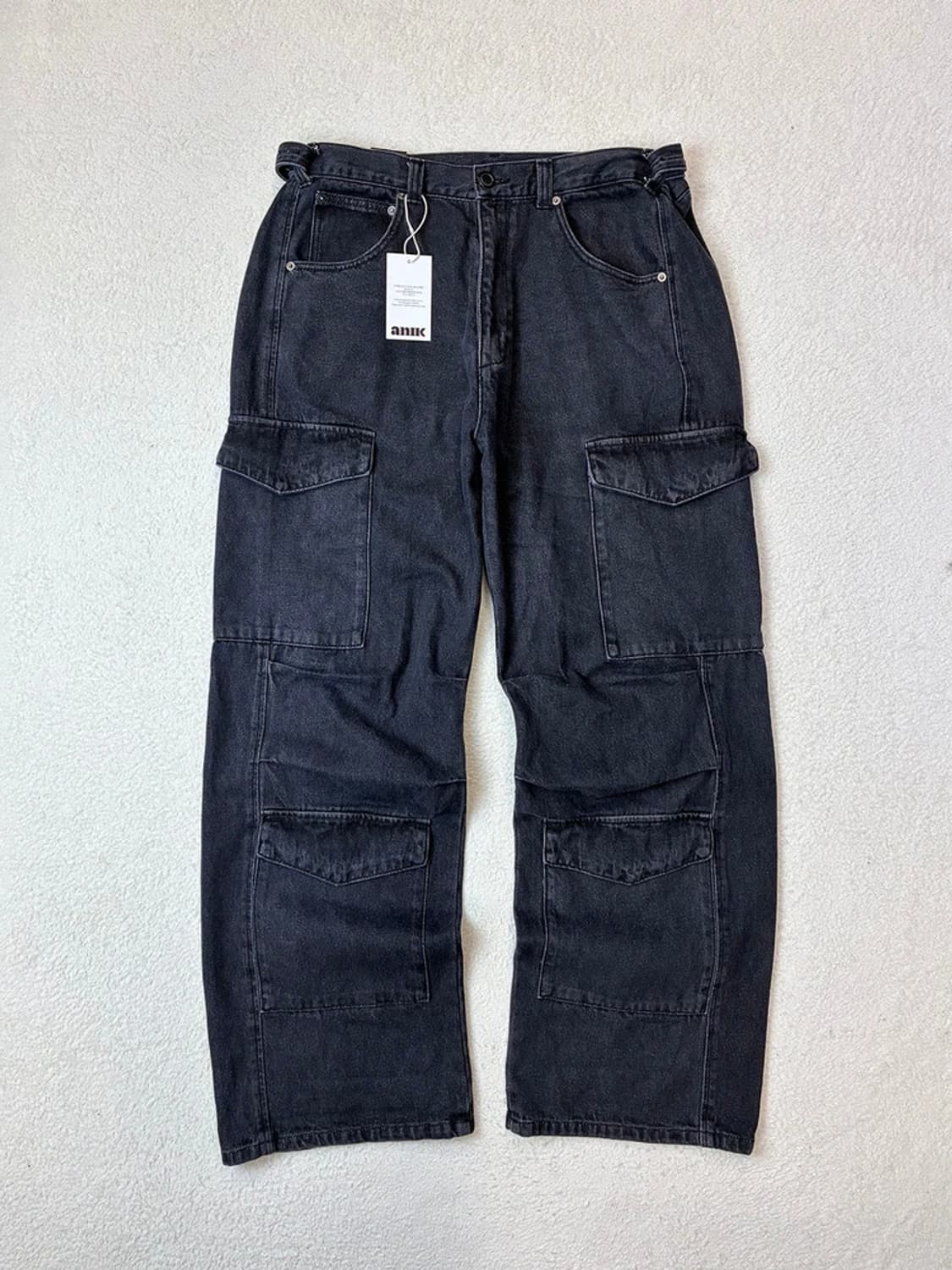 노이어 피그먼트 다잉 유틸리티 카고 와이드 데님 팬츠 PN6121 상품이미지1