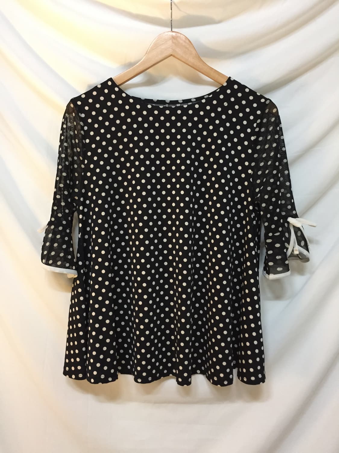 도트 리본 블라우스 상품이미지1