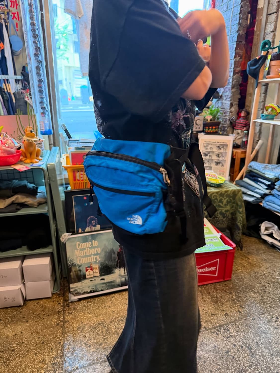 ✈️THE NORTH FACE 빈티지 웨이스트백 (블루) 상품이미지4