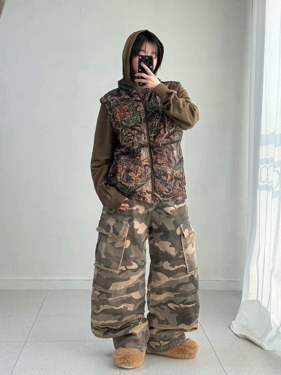 빈티지 카모 데미지 카고팬츠 상품이미지5