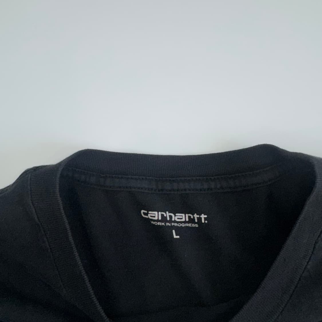 Carhartt 칼하트 스펠아웃 로고 블랙 반팔티 상품이미지5