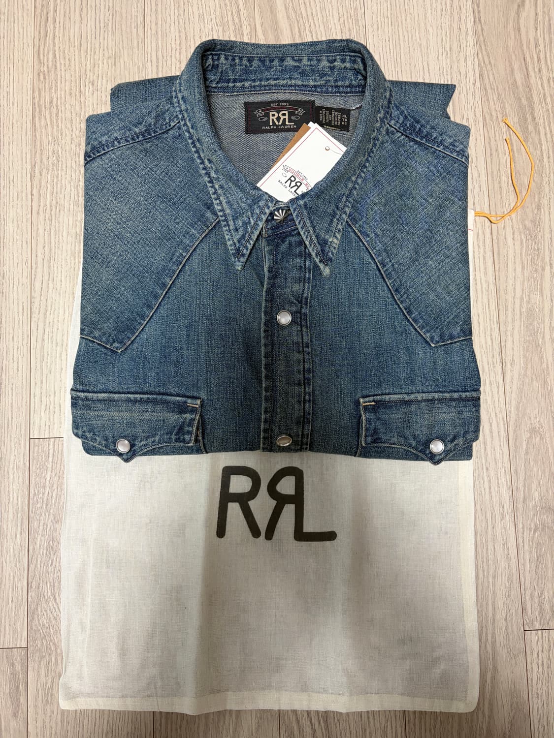 더블알엘/ 데님 웨스턴 셔츠 / XL 상품이미지2