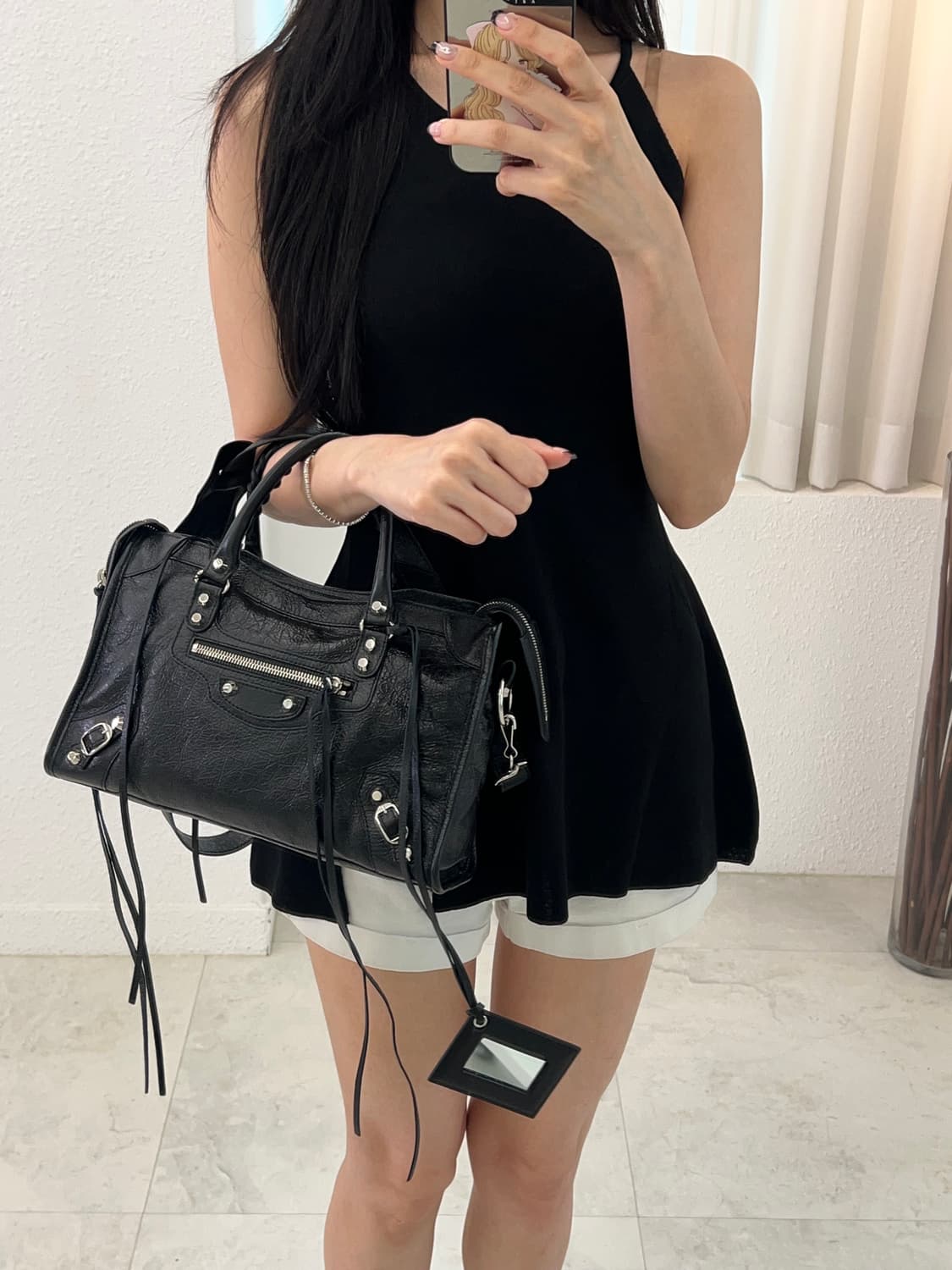 [SA 정품] 발렌시아가 시티 모터백 스몰 블랙-2 상품이미지8