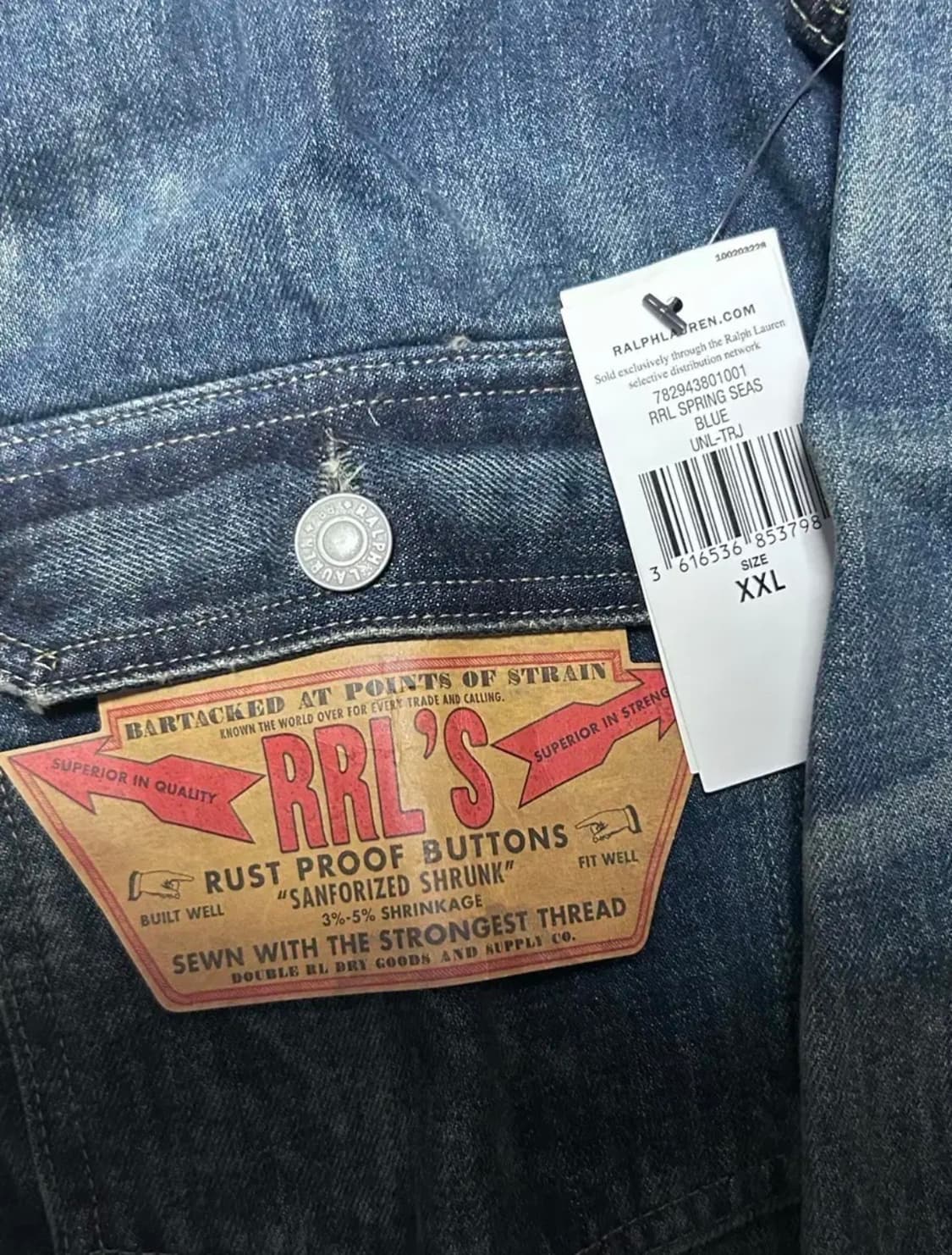 RRL 웨스트뷰 데님 자켓 XXL 상품이미지2