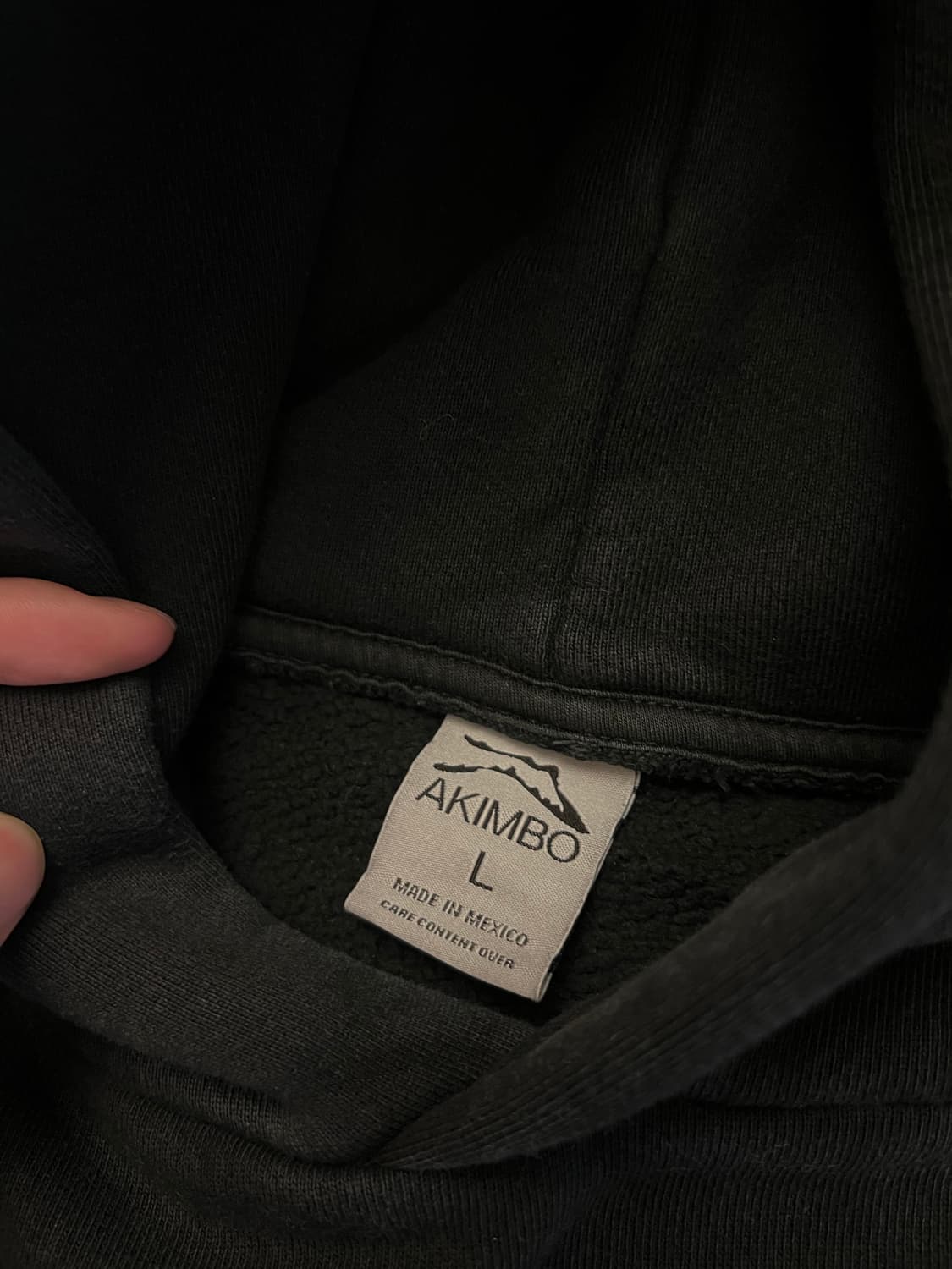 아킴보 클럽 / 페이디드 블랙 후드 / L 상품이미지5