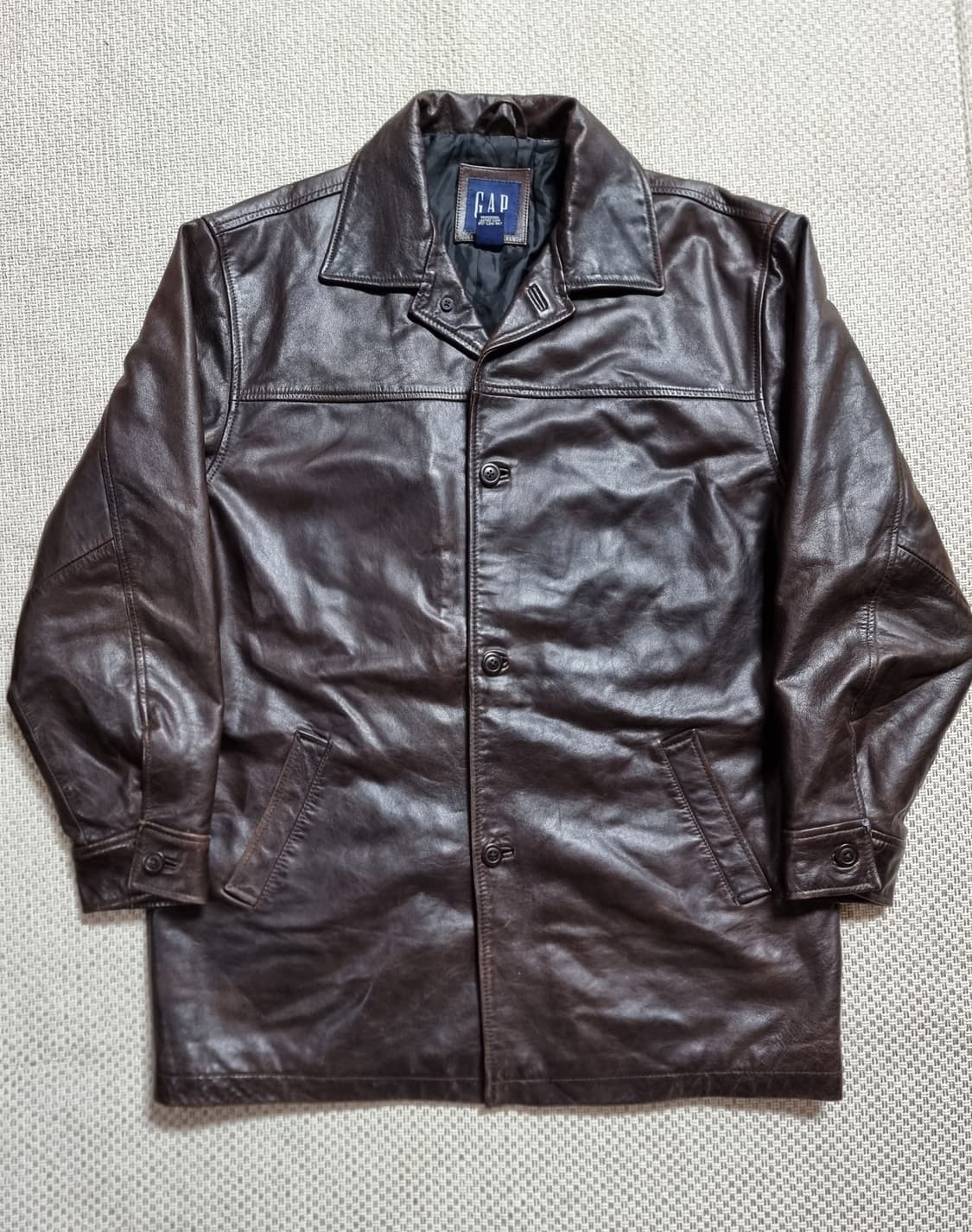 올드갭 old gap 레더 카코트 다크 브라운 L 상품이미지1
