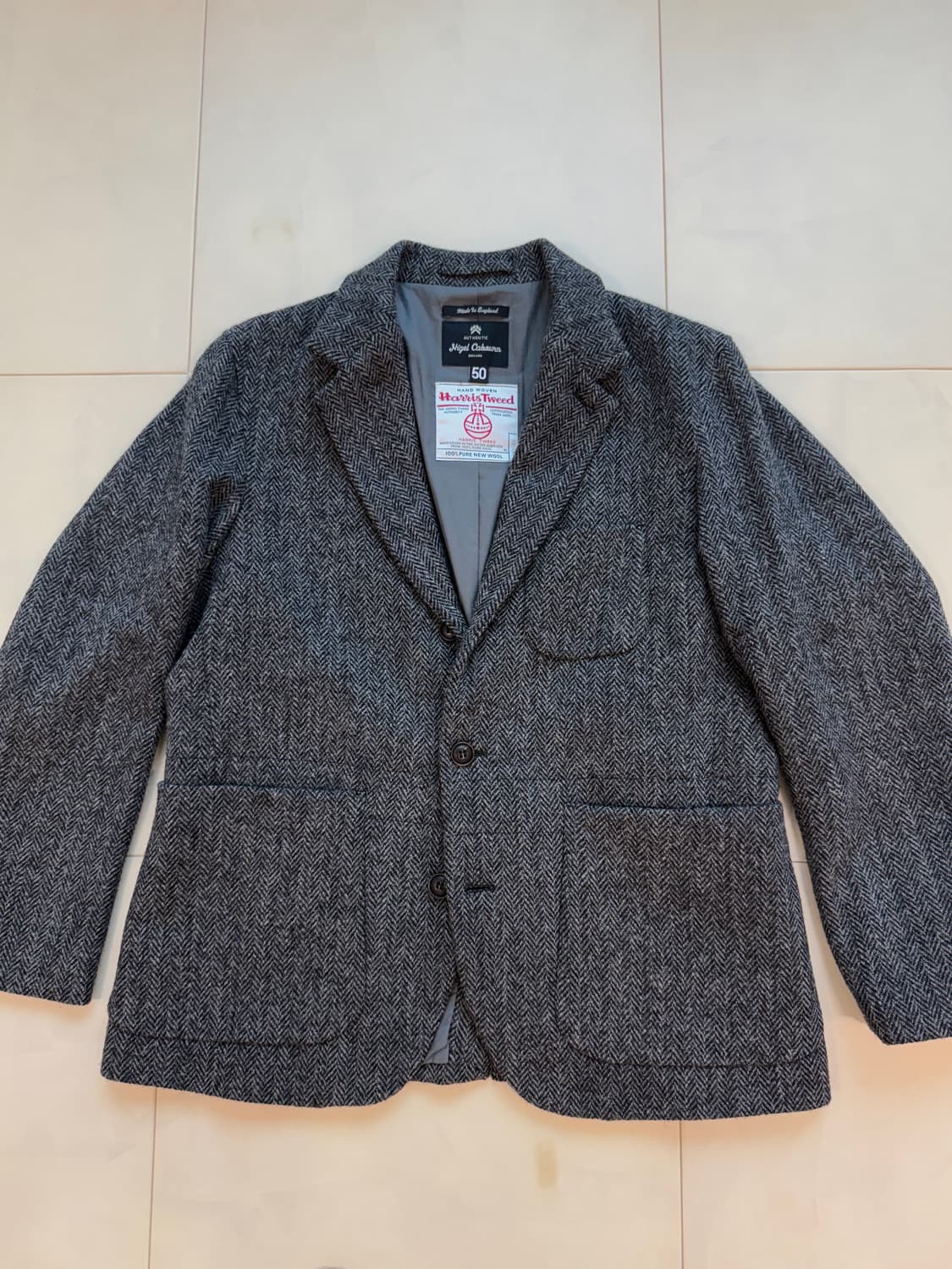 나이젤카본 해리스트위드 헤링본 블레이저 50(105) 상품이미지1