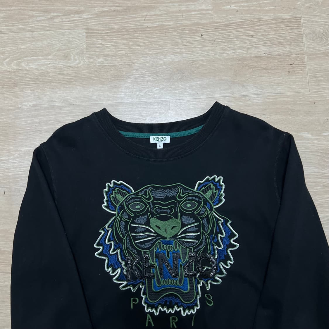 겐조 파리 타이거 자수 빅로고 맨투맨 크루넥 티셔츠 [블랙] L/100 상품이미지2