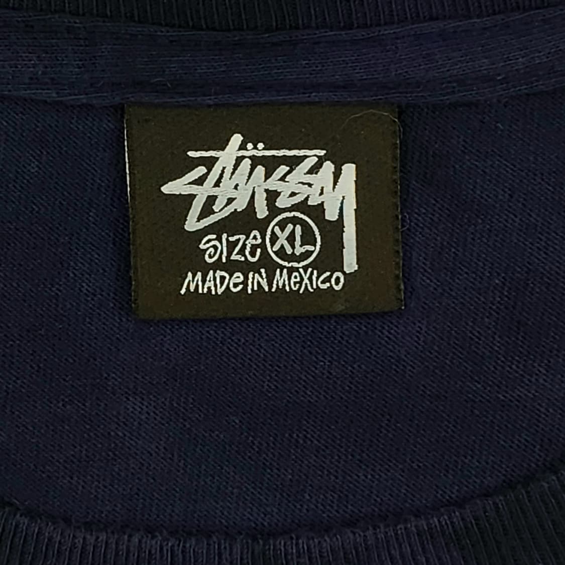 스투시 스탁로고 가먼트다잉 네이비 반팔티 상품이미지8