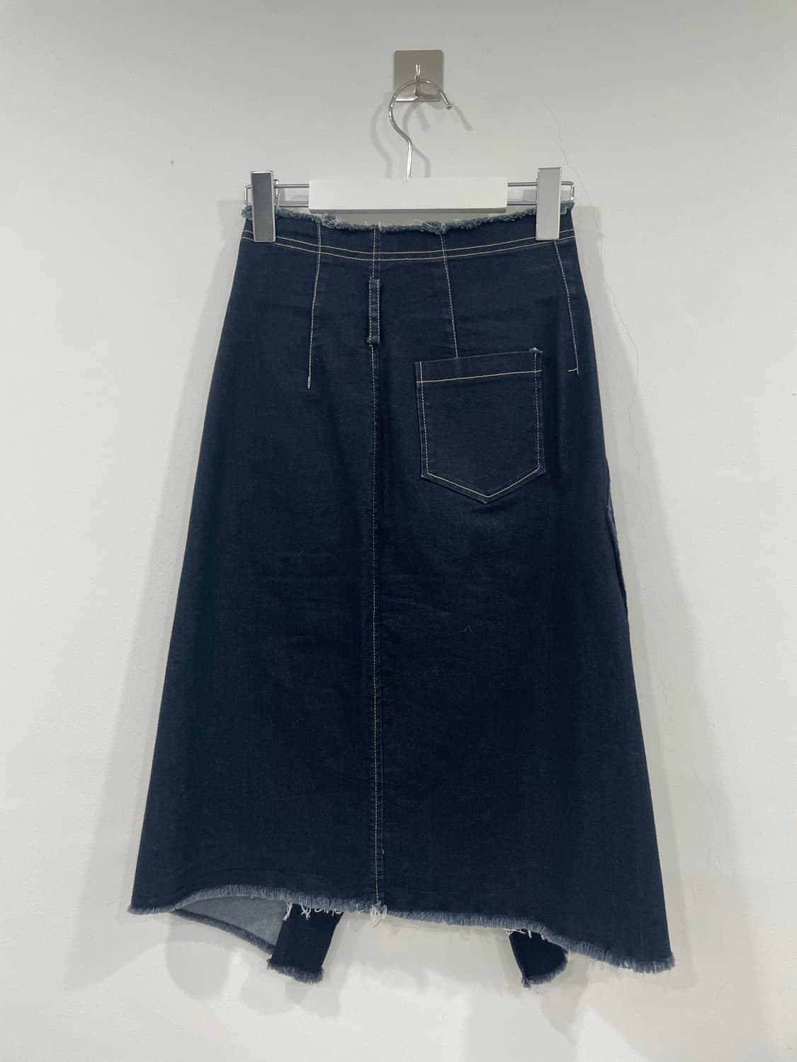 [S] 로우클래식 데님 랩 스커트 상품이미지4