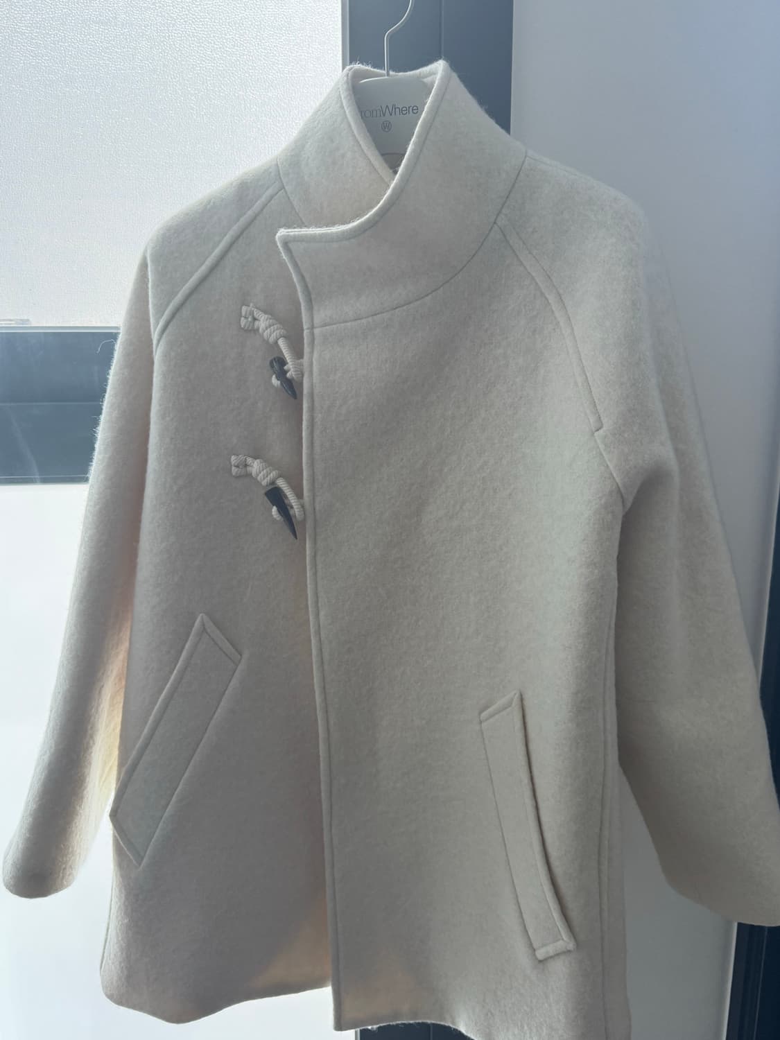 프롬웨얼 울 더프 하프코트 아이보리 상품이미지8