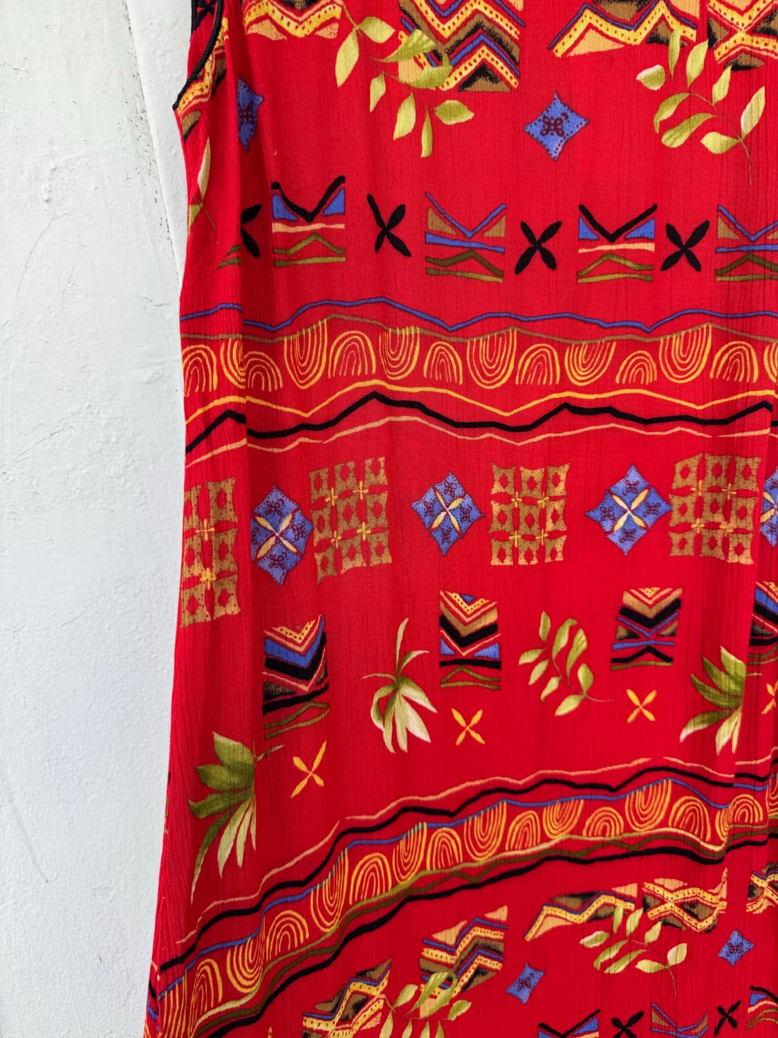 90s Stonebridge 에스닉 패턴 레이온 맥시 원피스 상품이미지7