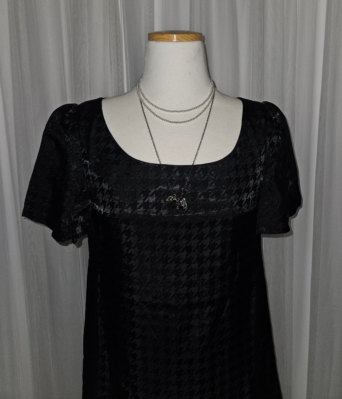 clear impression 하운드체크 블랙 원피스 공겜여주 고스 고딕 상품이미지2