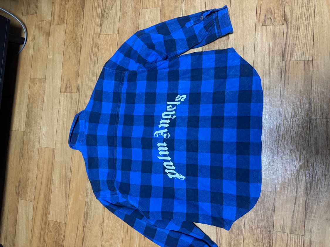 팜엔젤스 블루 플란넬 셔츠 자켓 M 상품이미지4