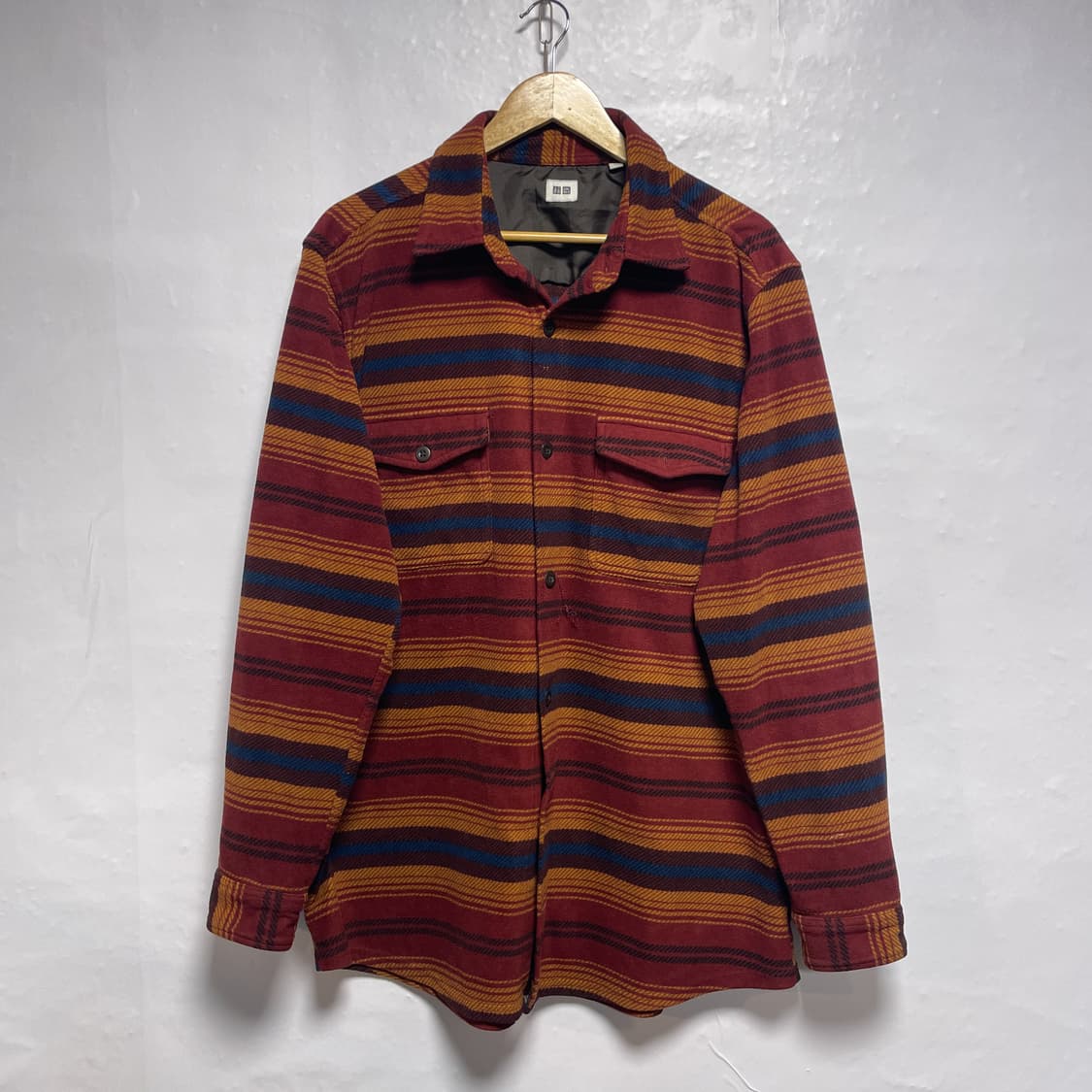 유니클로 에스닉 스트라이프 셔츠 자켓 XXL 상품이미지1