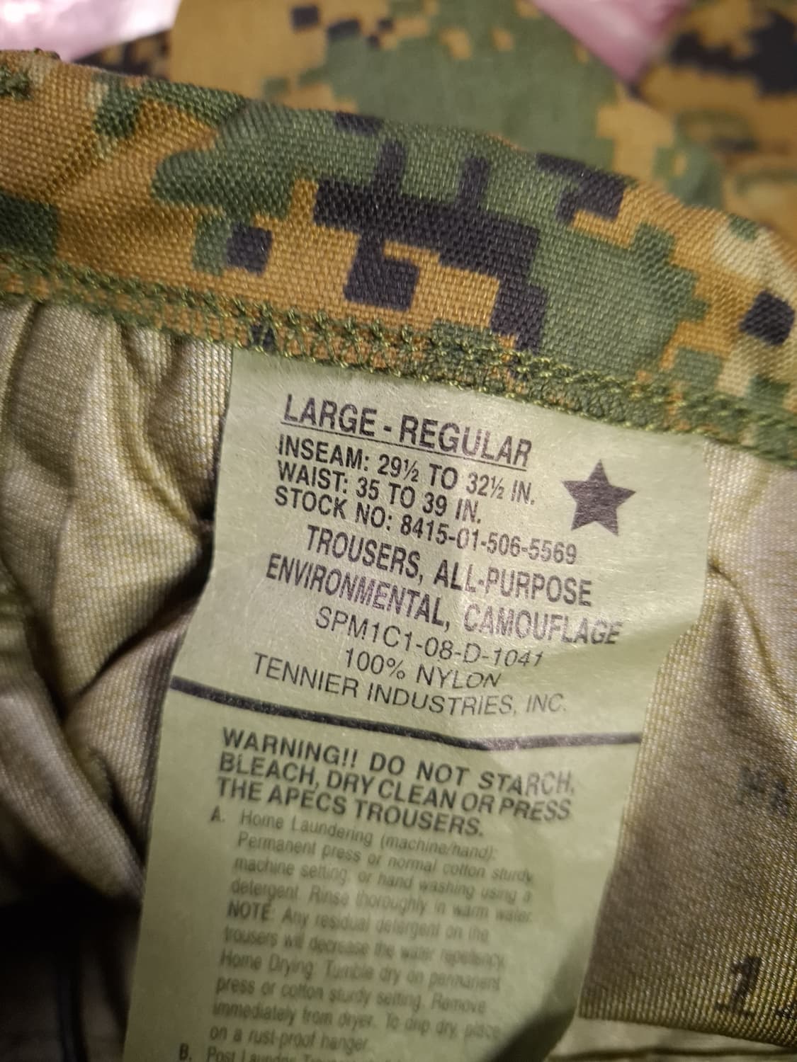 택새제품 오리지날 미국제조 미해병대 지급용 마펫 고어텍스 트라우저 상품이미지5