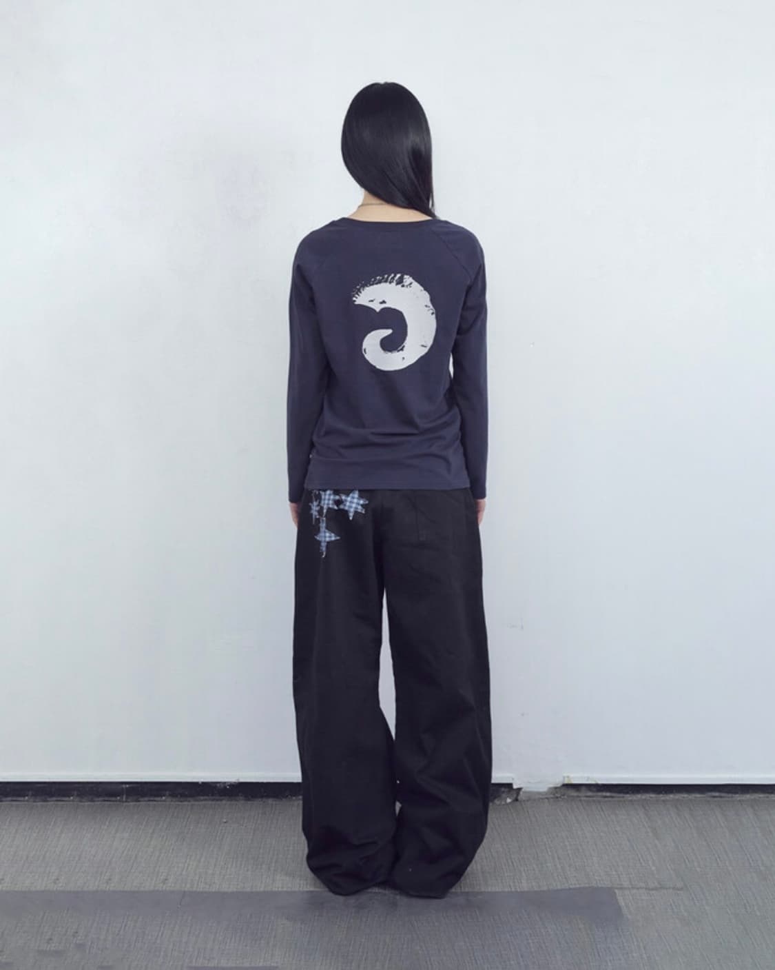 설라노X탄산 나그랑 혼 롱슬리브 (네이비) 상품이미지1